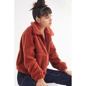 Urban Outfitters Cropped Teddy Bear Jacket